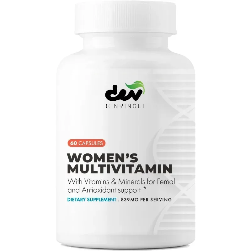 

Women's Daily Multivitamins 60 Capsules Energy Metabolism Bone Immune Support Vitamin Supplement for Women's Health