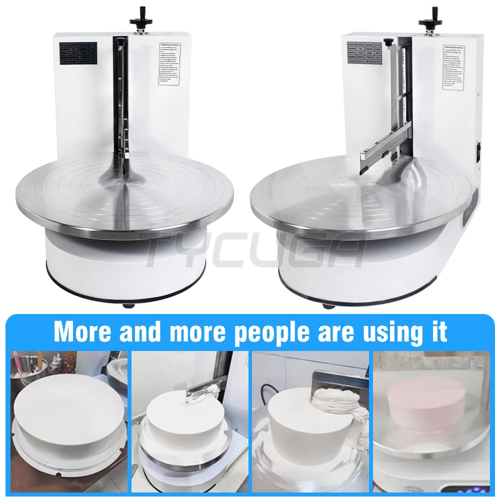 6-18 cali duży tort urodzinowy krem ​​maszyna do powlekania lukrem 110 V/220 V chleb tort weselny krem ​​masło rozprowadzanie Daubing urządzenie do robienia lukremu