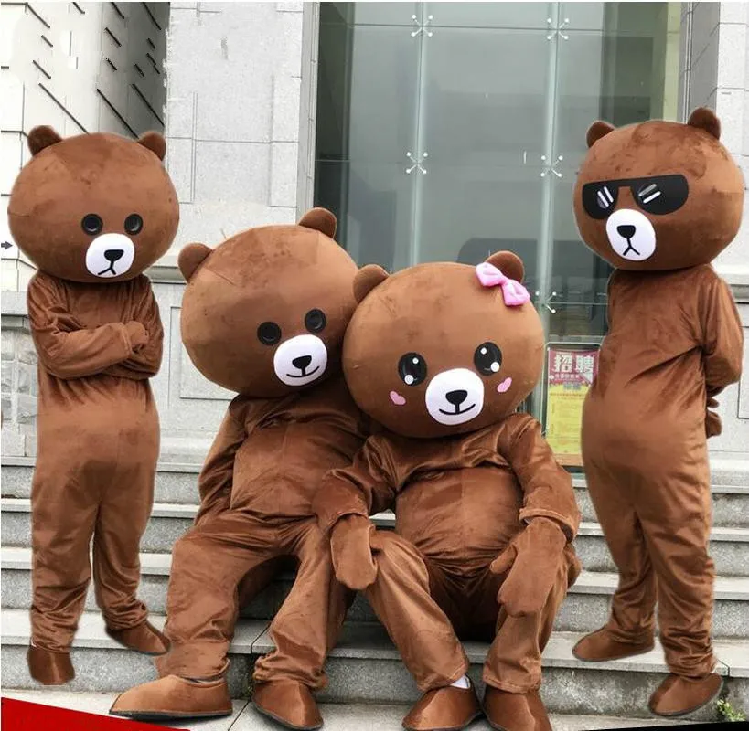 

Teddy Bear Mascot Costume Suit Adult Cosplay Halloween Funny Party Game Dress Outfits Clothing Advertising Carnival Xmas Easter