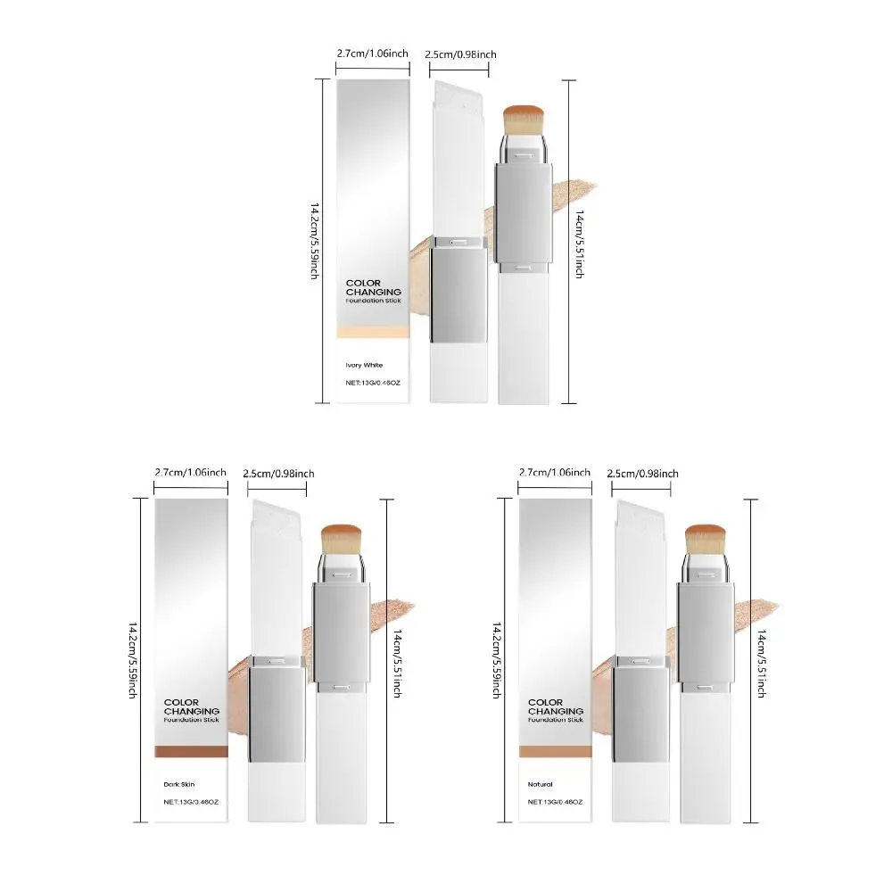 Nouveau bâton de crème à couleur changeante imperméable mat contrôle de l'huile bâton de crème pour le visage couverture complète bâton de crème à couverture complète naturelle