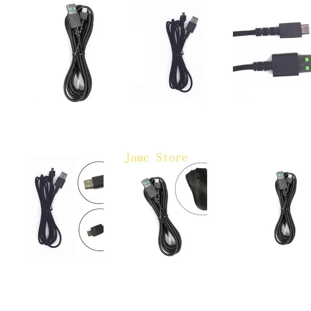 

LX0B USB Mouse Cable Replacement Line Rep Wire Accessory for Mamba HyperFlux