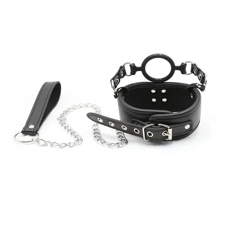 New PU Leather Collars Chastity Neck Collar Fetish Slave Bondage Restraint Erotic Posture Collar Adult Game For Couple Lover