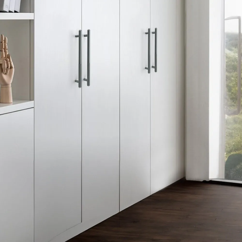 Coffee-Colored Cabinet Handles Aluminum Alloy Rolled Patterns Drawer Pulls with Dual-Color Furniture Handle Decor Hardware