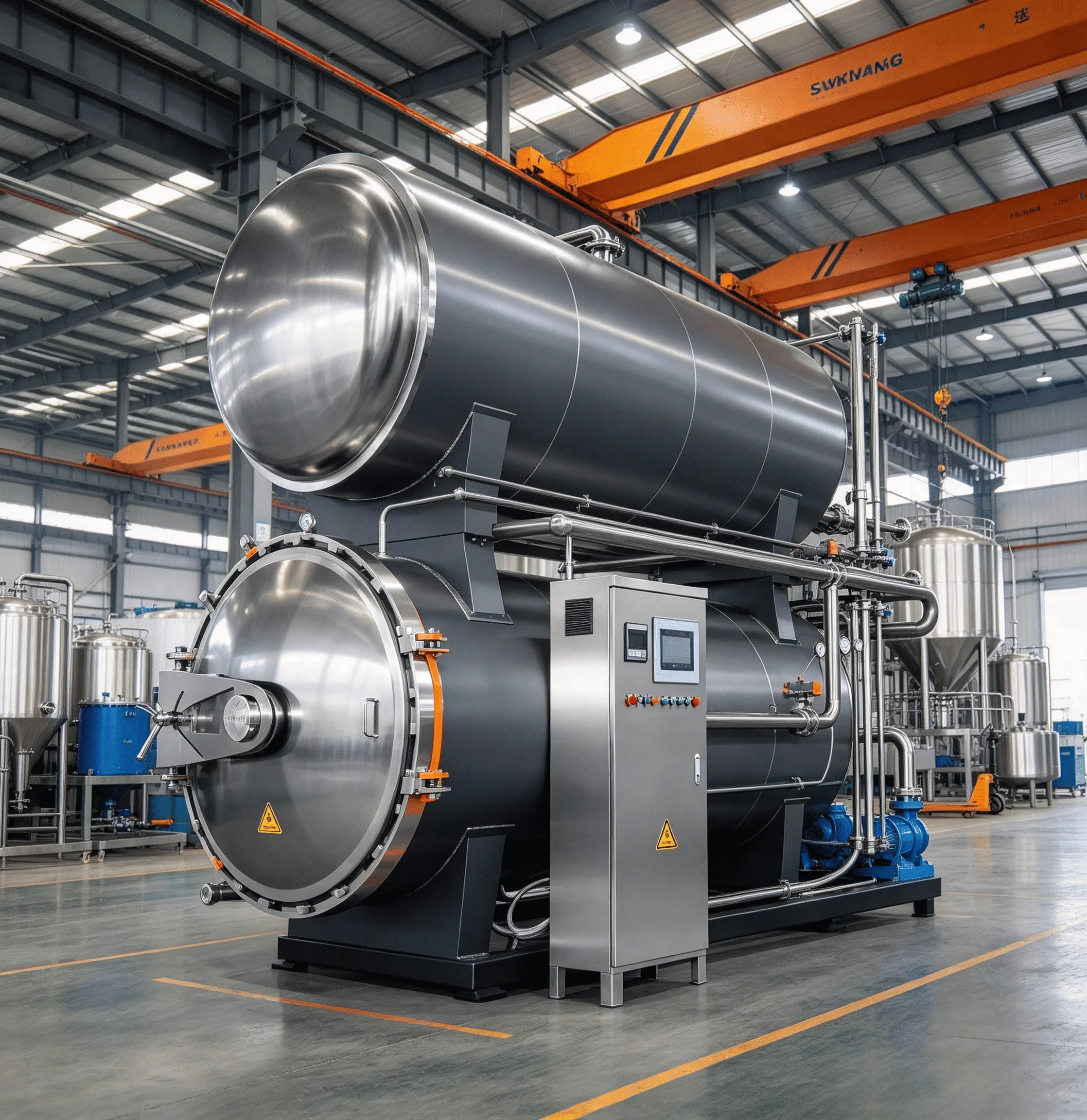Retort Sterilizer Automatic Water Spray Autoclave Food Sterilizer Machine for Pouches Bottles Custom