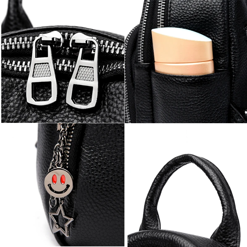 High Quality Genuine Leather Women Backpack Fashion Luxury Ladies Travel knapsack Girls Shoulder School Bag Cow Leather Mochila