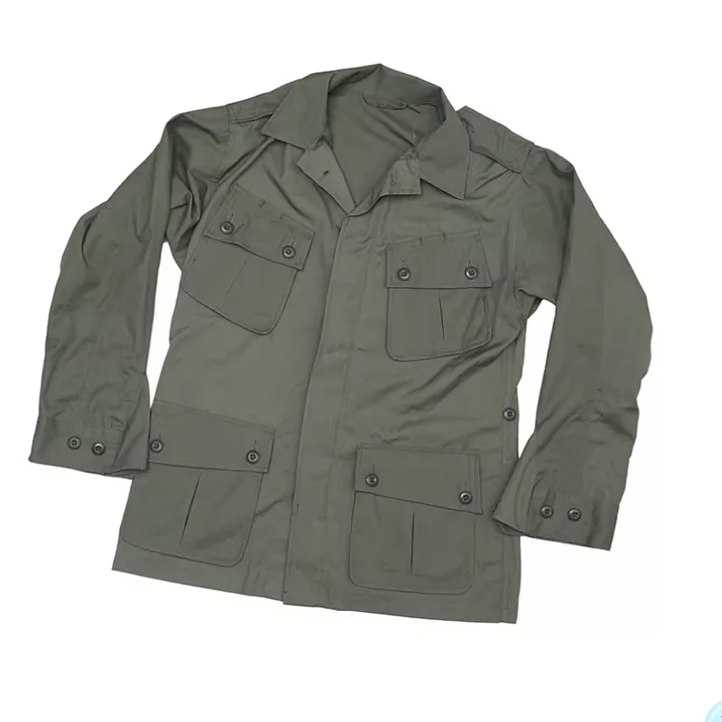 Vietnam War Army Green TCU First Generation Combat Jacket Men's Shirt Field Coat OG107