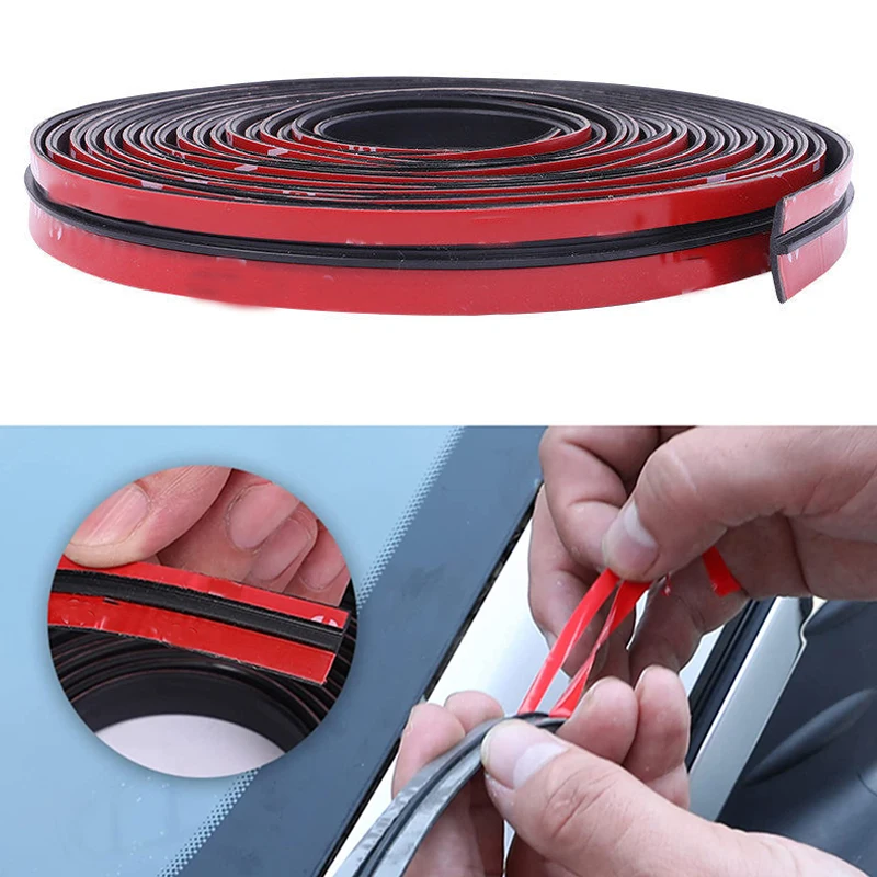 

Car Rubber Seal Strips Auto Seal Protector Sticker Window Edge Windshield Roof Rubber Sealing Strip Noise Insulation Accessories