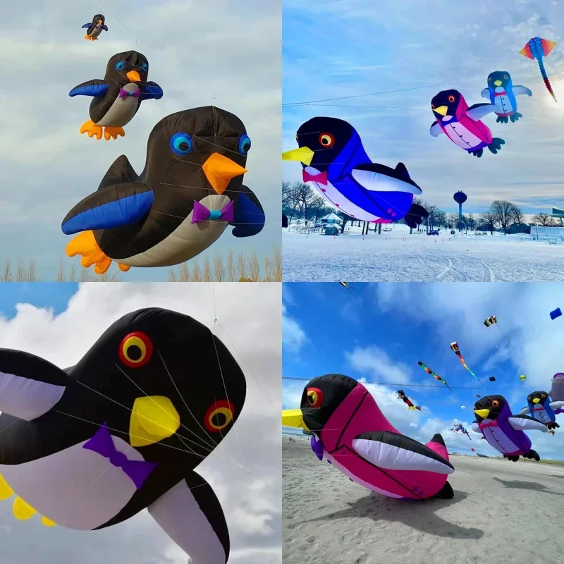 

Free shipping 450cm penguin kite flying soft kites pendant inflatable kites factory outdoor games for children and adults winder