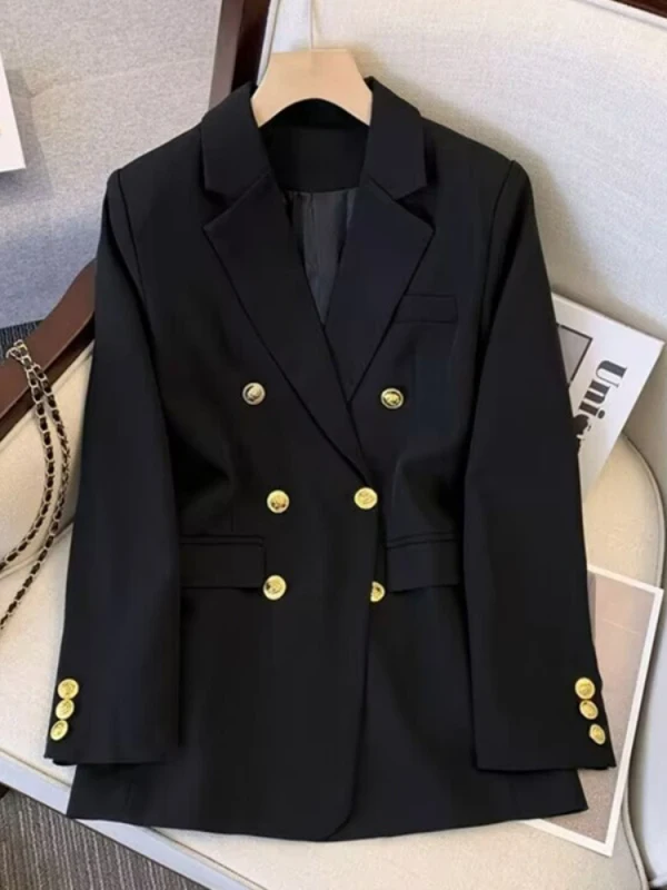 Blazer fino feminino, solto e glamoroso, terno de alta qualidade, blusa fina, nova moda, primavera e outono