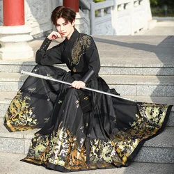 Ancient Chinese Warrior Hanfu Dress Men Women Traditional Embroidery Traditional Chinese Hanfu Knight Halloween Cosplay Costumes