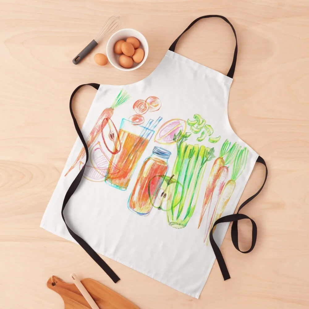 

Carrot smoothie drink Apron chefs House Things For Home And Kitchen kitchen jacket woman Professional Barber Apron