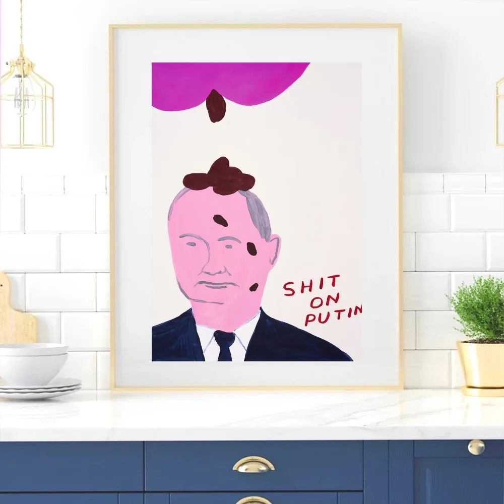 David Shrigley Art Abstracte Poster Home Room Decor Woonkamer Slaapkamer Esthetische Kunst Muurschildering Stickers