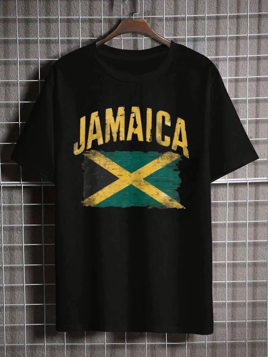 S-9XL Plus Size Men's Vintage Reggae Religious Print T-Shirt Big Size Casual Streetwear Short Sleeve Tops