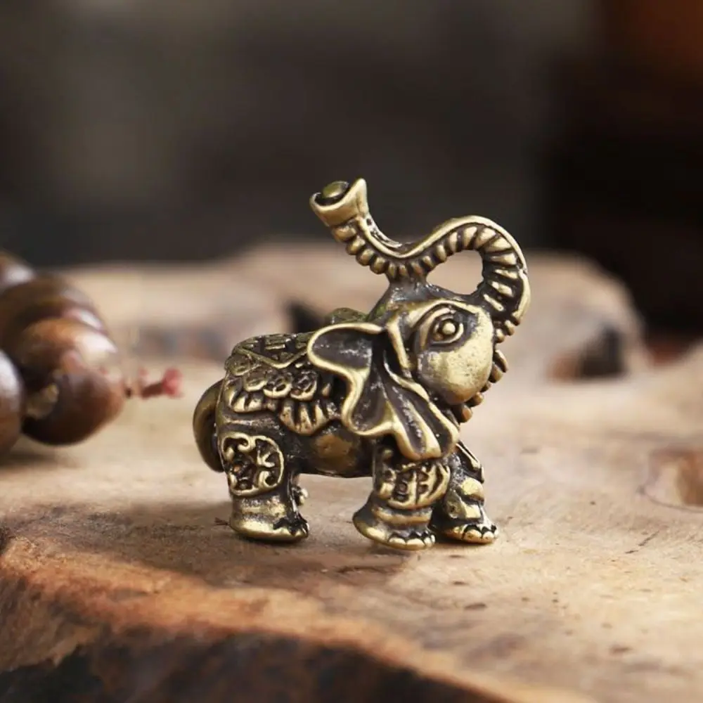 Creative Elephant Elephant Miniatures Wealth Texts Alloy Alloy Elephant Small Fu Character Home Decor