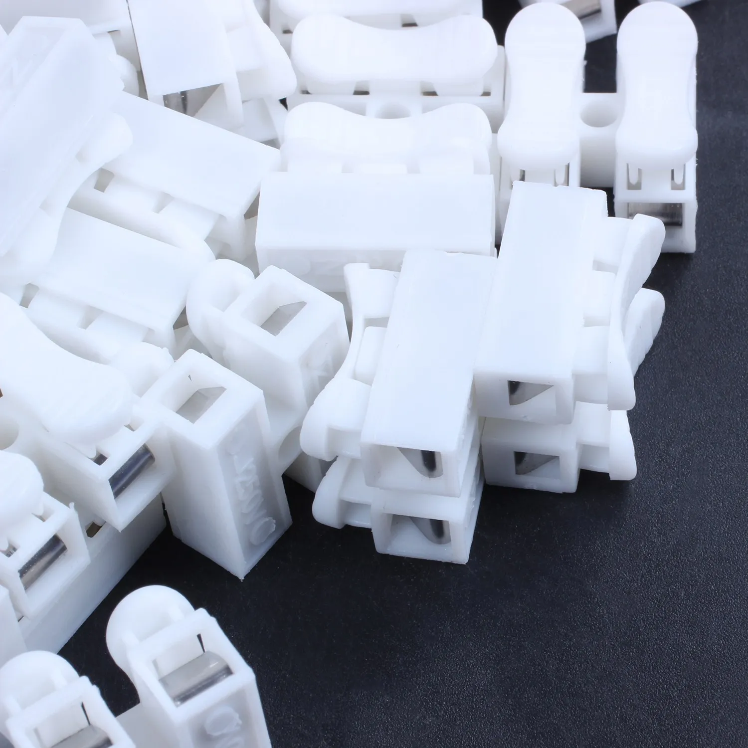 50PCS CH2 Spring Quick Wire Connector Cable Clamp Terminal Block Connector for LED Strip Light