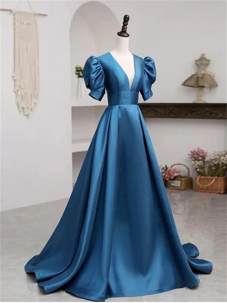 

Dresses Puff Sleeve Formal Dresses For Wedding Elegant Party Dresses New Cocktail Prom Gown 2024 Long Evening