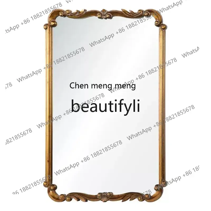 ss8350 SS Dress mirror dresser wall hanging bedroom retro makeup porch living room old decoration bathroom mirror