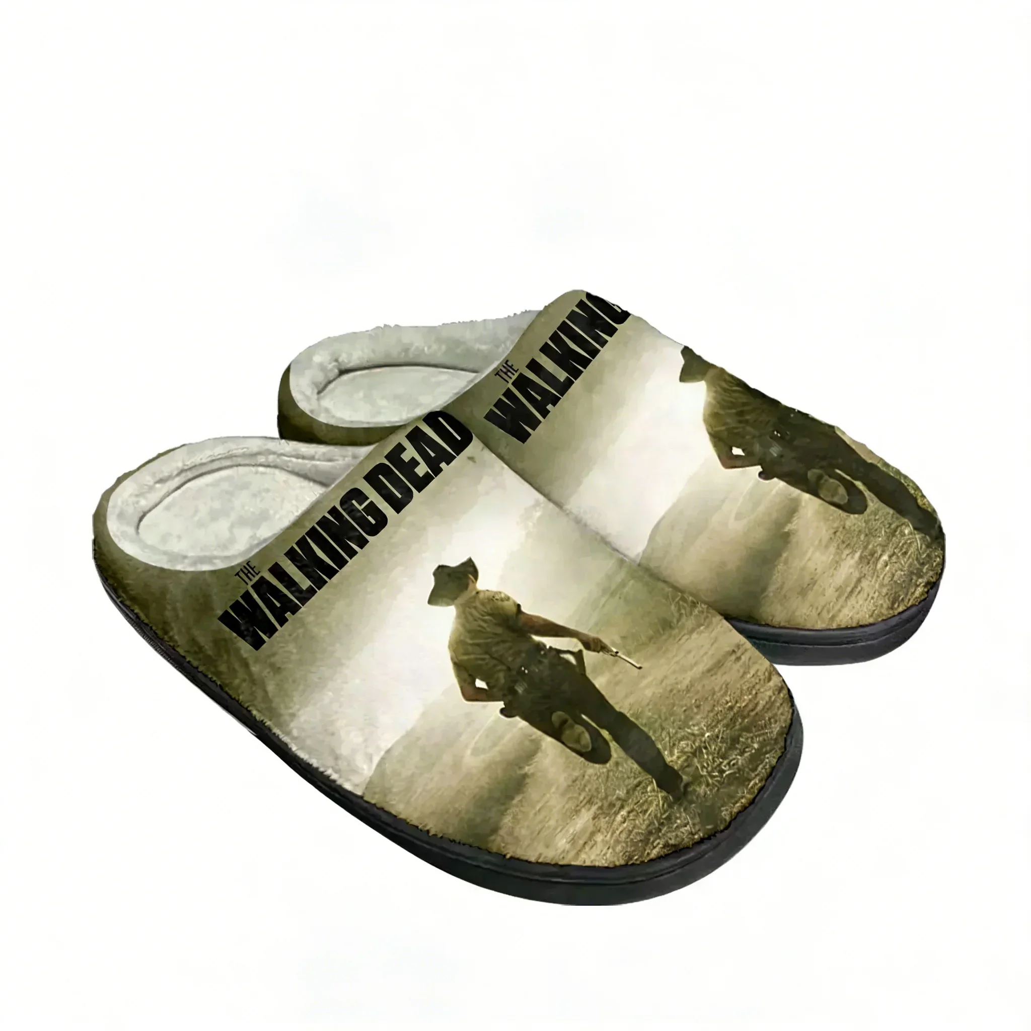 

The Walking Dead Horror Home Cotton Slippers Plush Bedroom Mens Womens Casual Keep Warm Shoes Thermal Slipper Customized Shoe