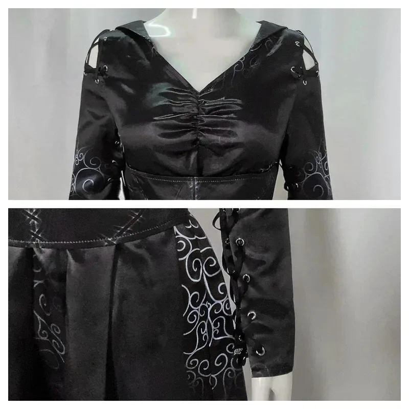 Bellatrix Cosplay Lestrange Cosplay Magic Movie Costume Halloween Carnival Party Disguise Roleplay Suit For Female Women Adult