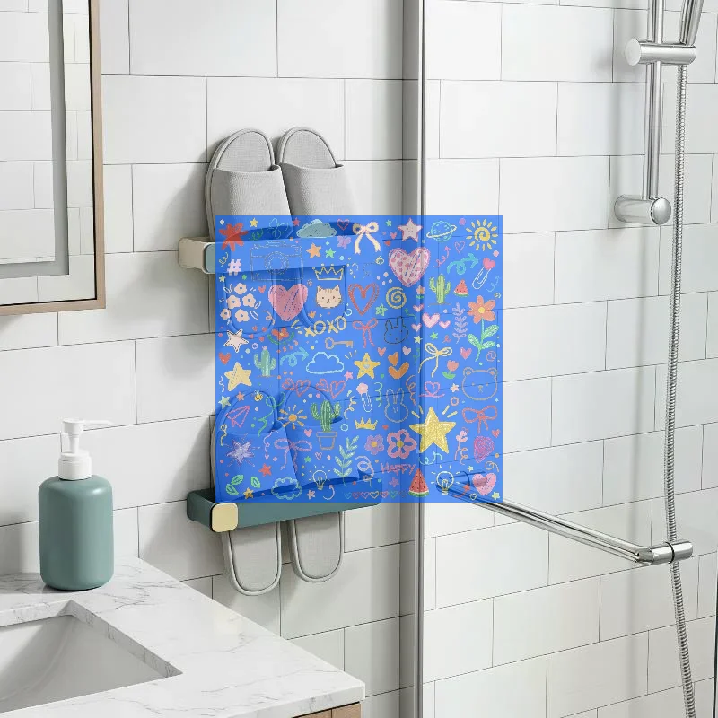 Bathroom Slipper Shelf No Punching Wall Mounted One Piece Shoe Rack Space Saving Shelf Bathroom Hanging
