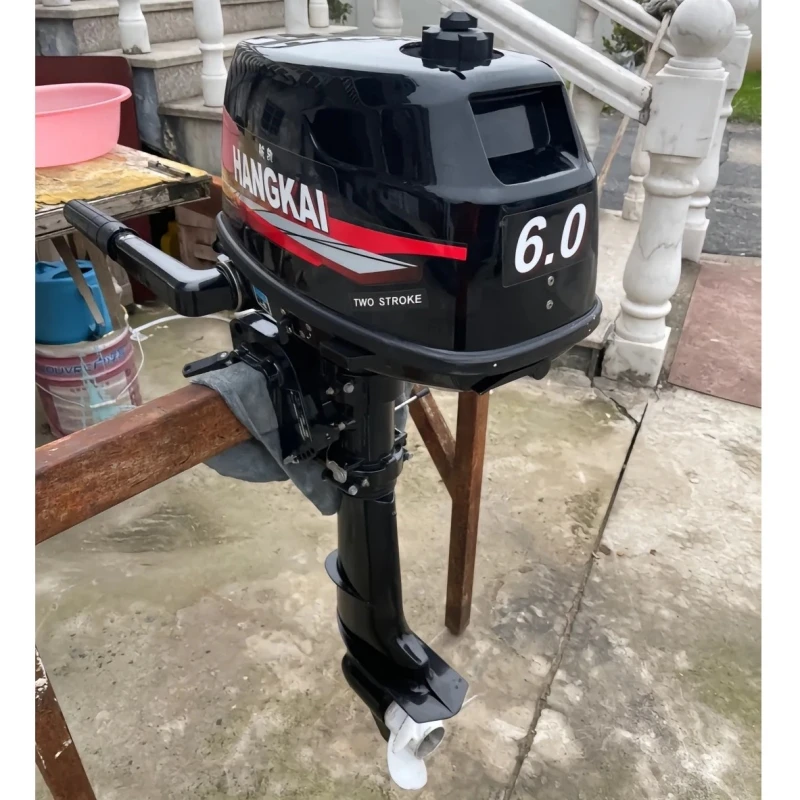 2 Stroke 6HP Outboard Motor Water Cooled Engine Boat Propeller Motors for Fishing Boat Kayak