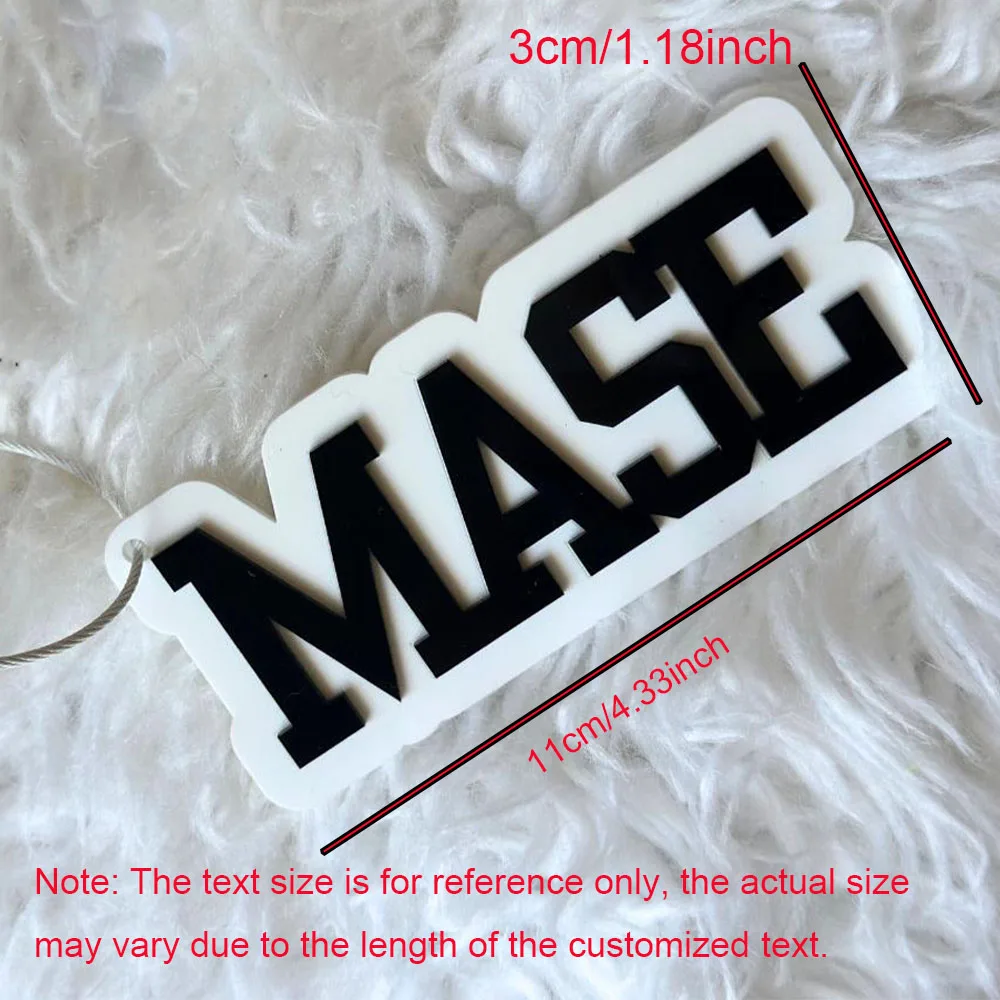 Custom acrylic keychain name tag kids sports bag name tag athletic bag tag boys backpack name tag boy name keychain image 2