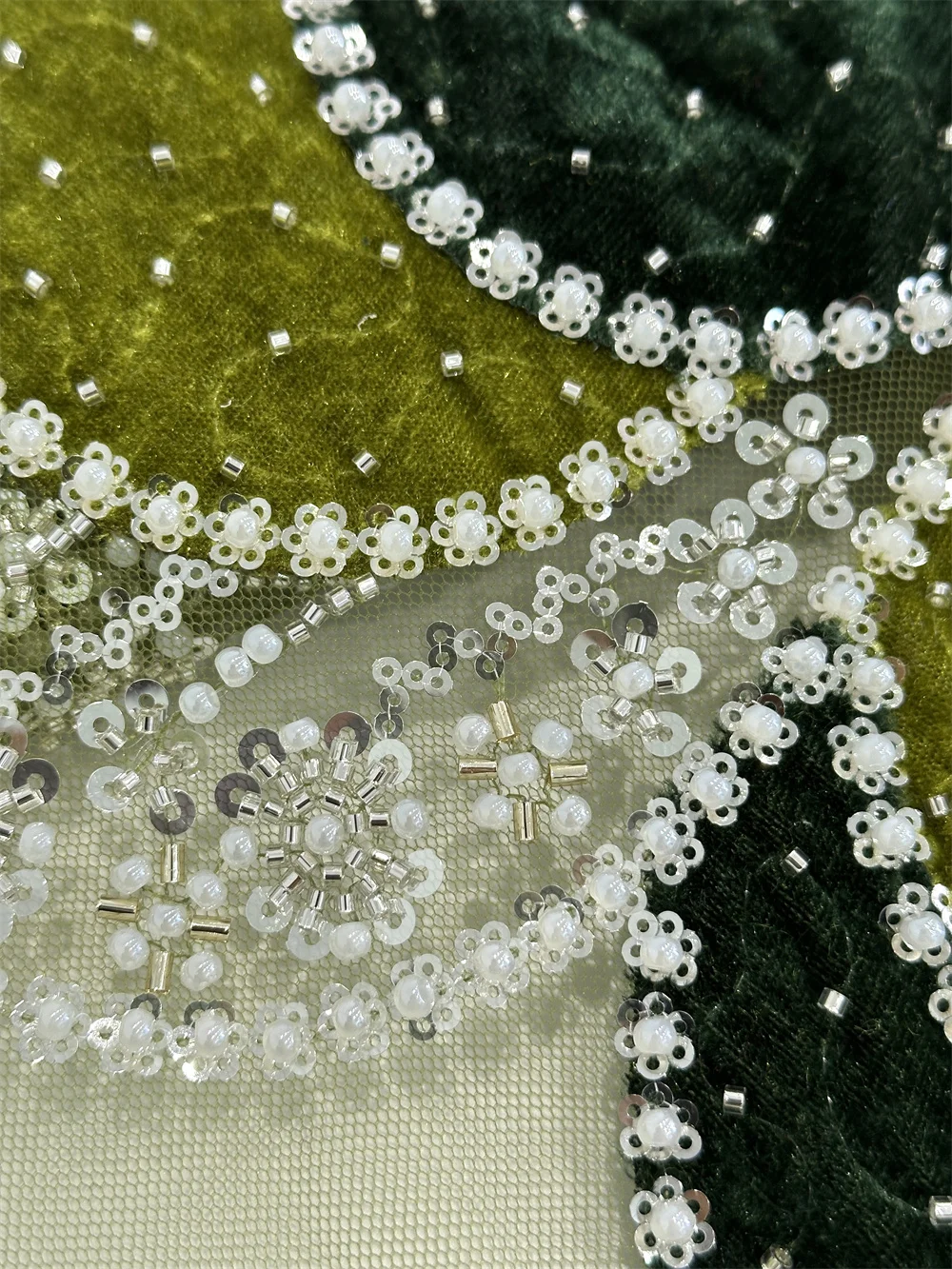 Audi Luxury Sequins New Wedding Party Dress for Women Velvet Beads Embroidery Net Mesh Lace 2025 High Quality Fabric For Dress