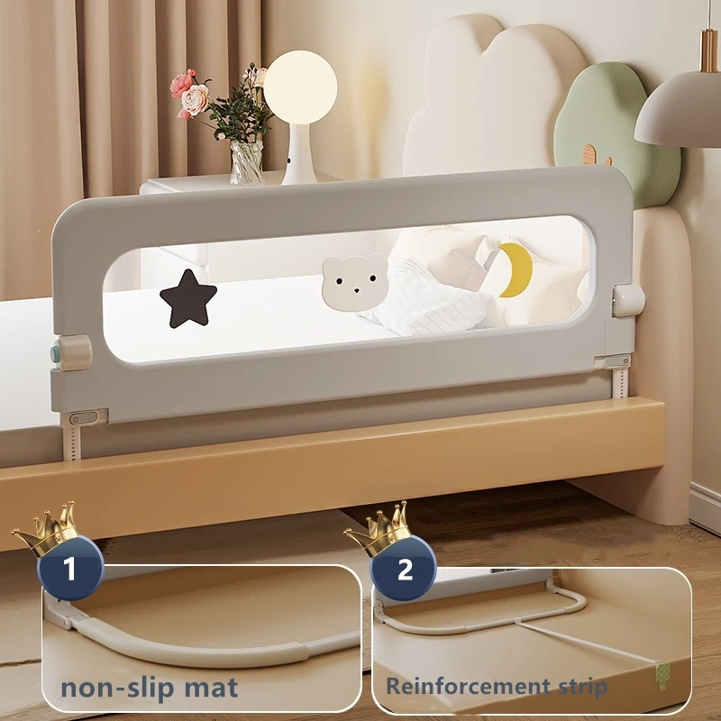 Baby Safety Bed Guardrail Bedroom Bed Fence Baby Protective Anti Fall Guardrail Protective Fence Toddler Bed Side Protective