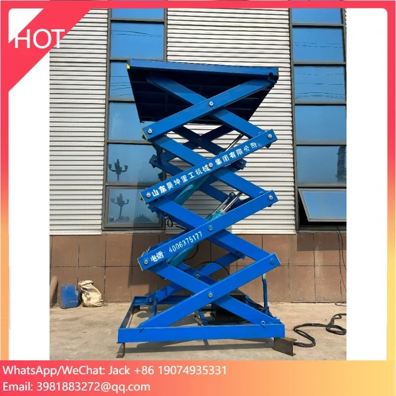 Mesa elevadora hidráulica de 4 toneladas con control remoto para diversas aplicaciones