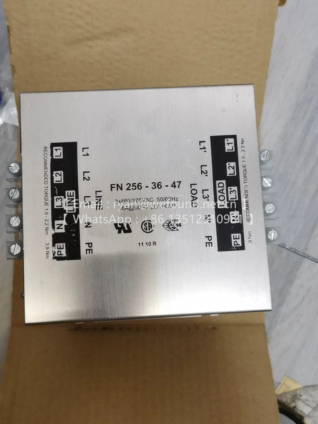 FN256-36-47 Фильтр линии электропередачи