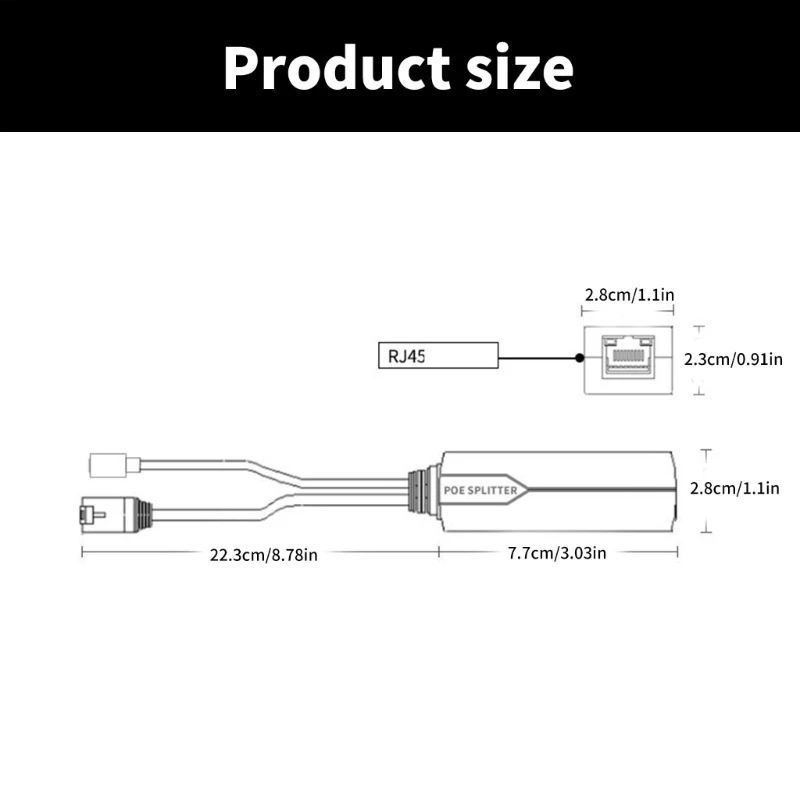 USB C POE セパレーター POE スプリッター 5V 電源カメラルータースイッチ N2UB