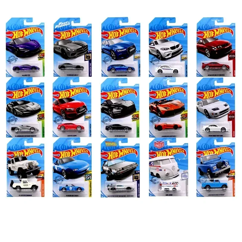 5pcs-72 pz/scatola Hot Wheels modello di auto giocattoli per bambini pressofuso in metallo Hotwheels di plastica Brinquedo Hot giocattoli per