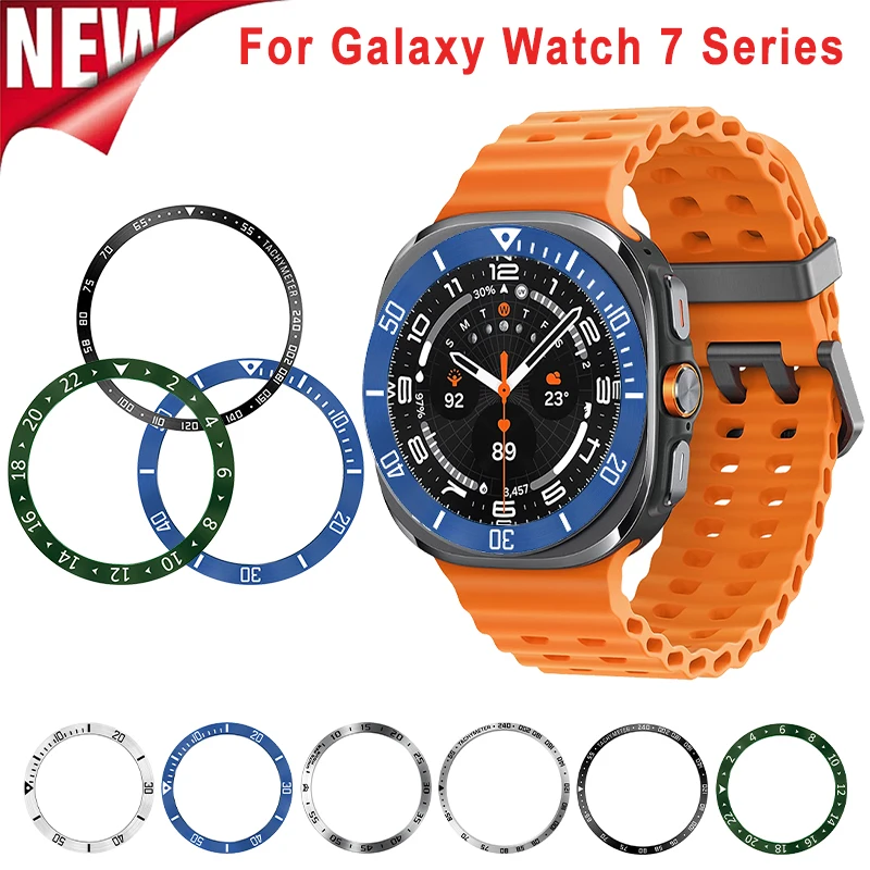 

Metal Bezel Rings for Samsung Galaxy Watch Ultra 47mm Steel Bezel Protection for Galaxy Watch 7 40mm 44mm Digit Ring Accessories