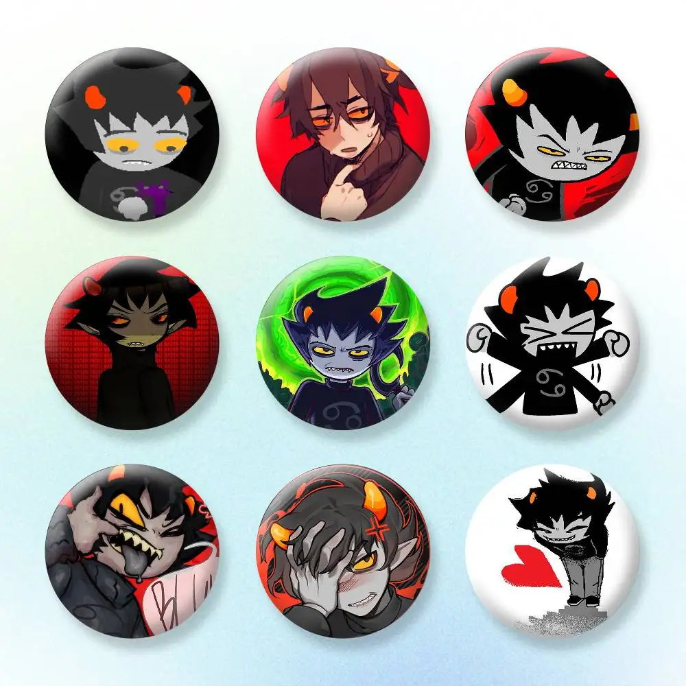 

K-Karkat V-Vantas Brooches Cartoon Badge Pins Backpack Hat Accessories Friend Gift