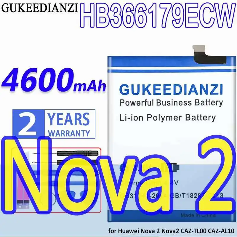 

Stable For Huawei Nova 2 Nova2 Caz-TL00 Caz-AL10 Environmentally Friendly Mobile Phone Battery HB366179ECW 4600Mah