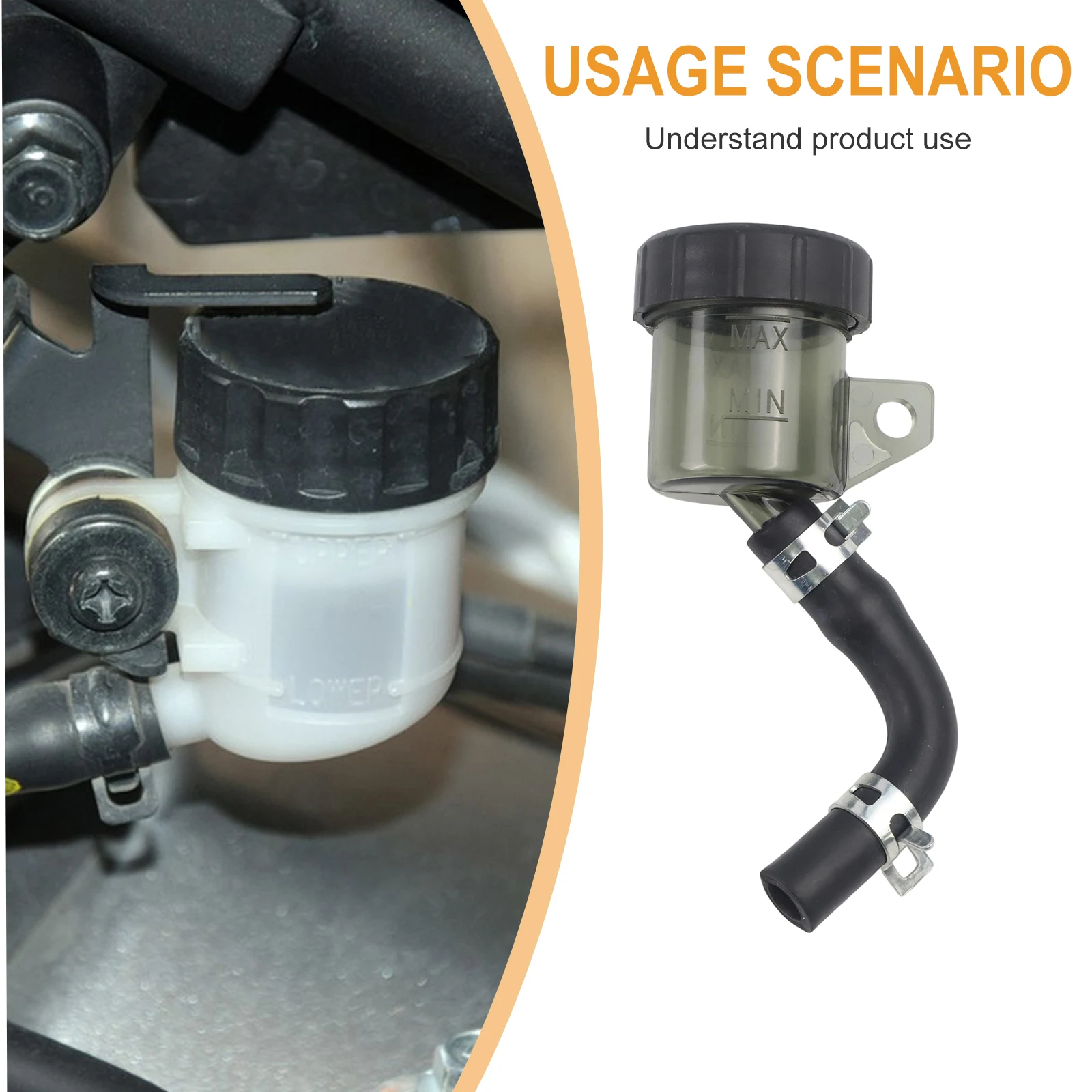 1 Pcs Motorcycle Rear Brake Master Cylinder Clutch Petrol Oil Fuel Tank Master Pump Split Motorcycle Accessories