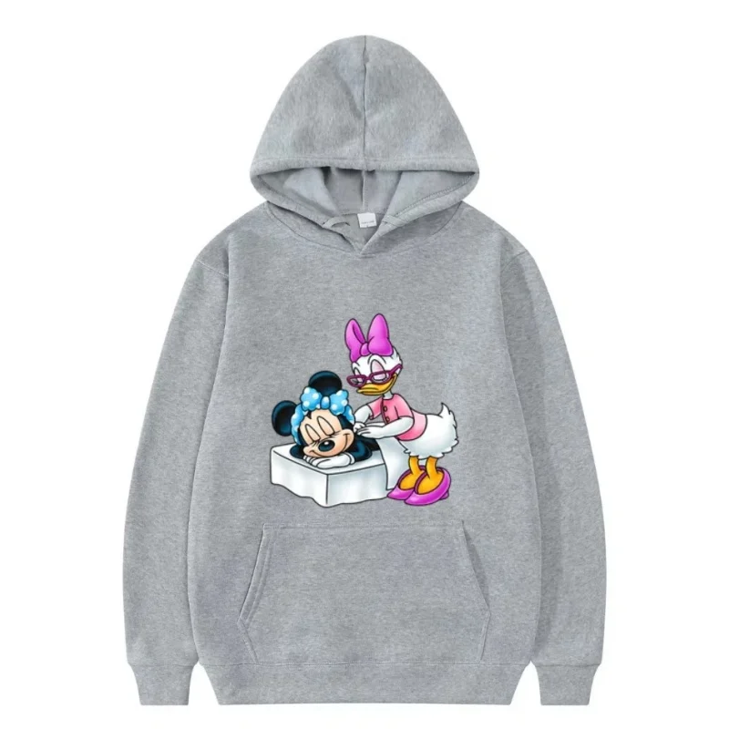 Bluzy i swetry z grafiką Myszki Miki i Minnie od Disneya, eleganckie i modne damskie bluzki z długim rękawem w stylu Y2K.