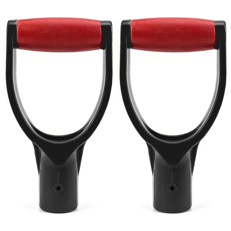 

N99R 2 Pack 1-1/4Inch Polypropylene Plastic Spade Handle Shovel D Grip Handle For Digging Raking Tools