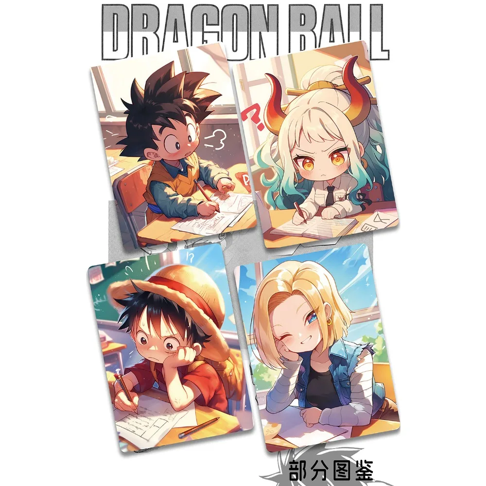 Anime ein Stück & Drachen ball Kreuz Epoche Karten Charakter Gruppe Foto doppelseitig gefrostet Puzzle Karten Kinder Geburtstags geschenke