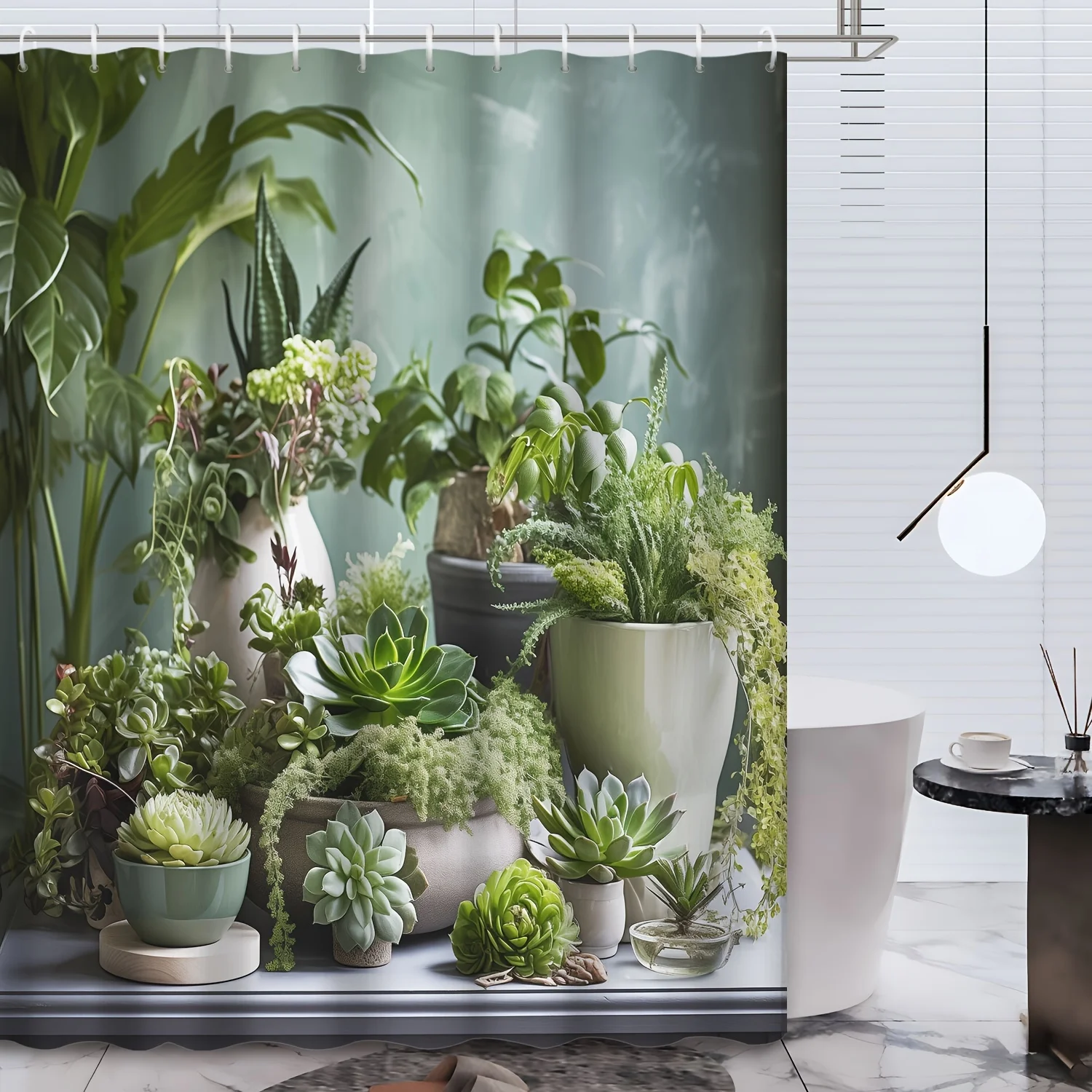 Whimsical Greenery and Kittens Shower Curtain - Adorable Bath Decor, Perfect for Those Who Love Cute and Nature-Inspired Desig