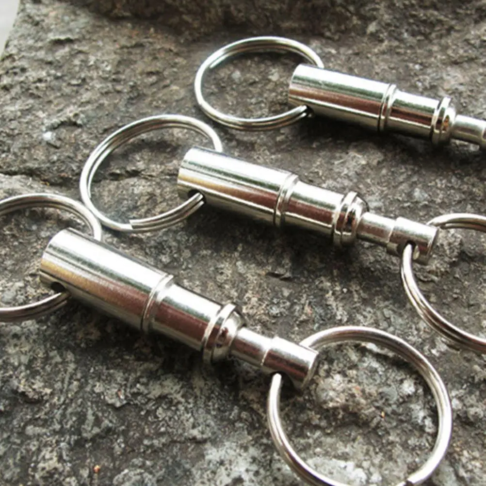 8pcs Quick Release Metal Key Rings – Detachable Dual Keychains for Outdoor, Car, Bag & Accessories