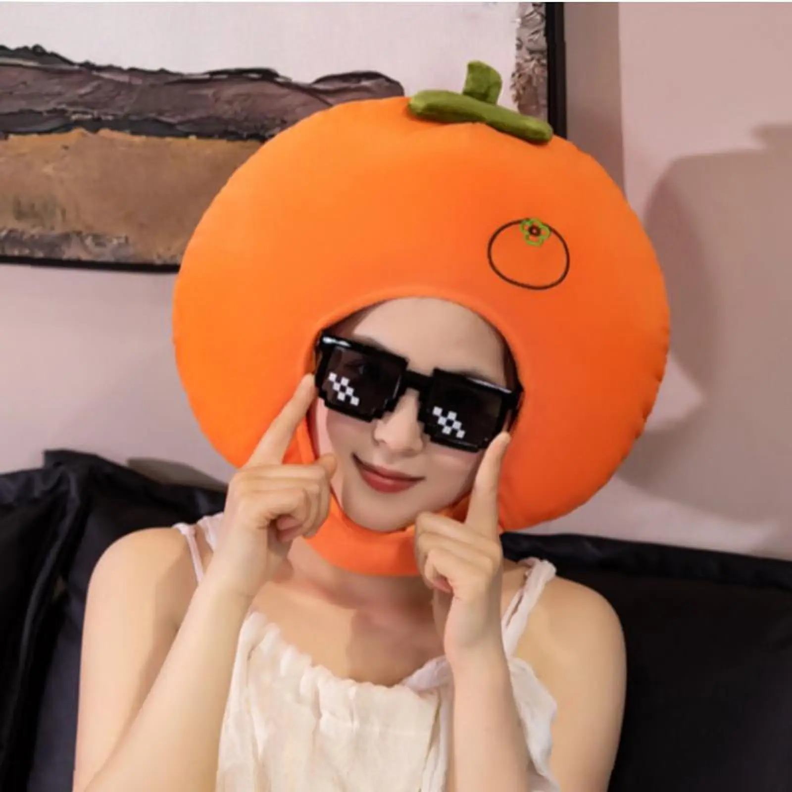 

Persimmon Hat Dress up Comfortable Headwear for Carnival Holiday Role Play