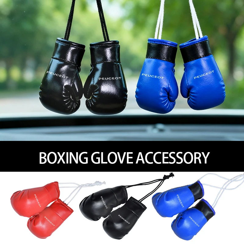 For Peugeot Car Rearview Mirror Boxing Gloves Decoration Hanging Pendant Ornaments Auto Accessories Expert Rifter 206 307 308