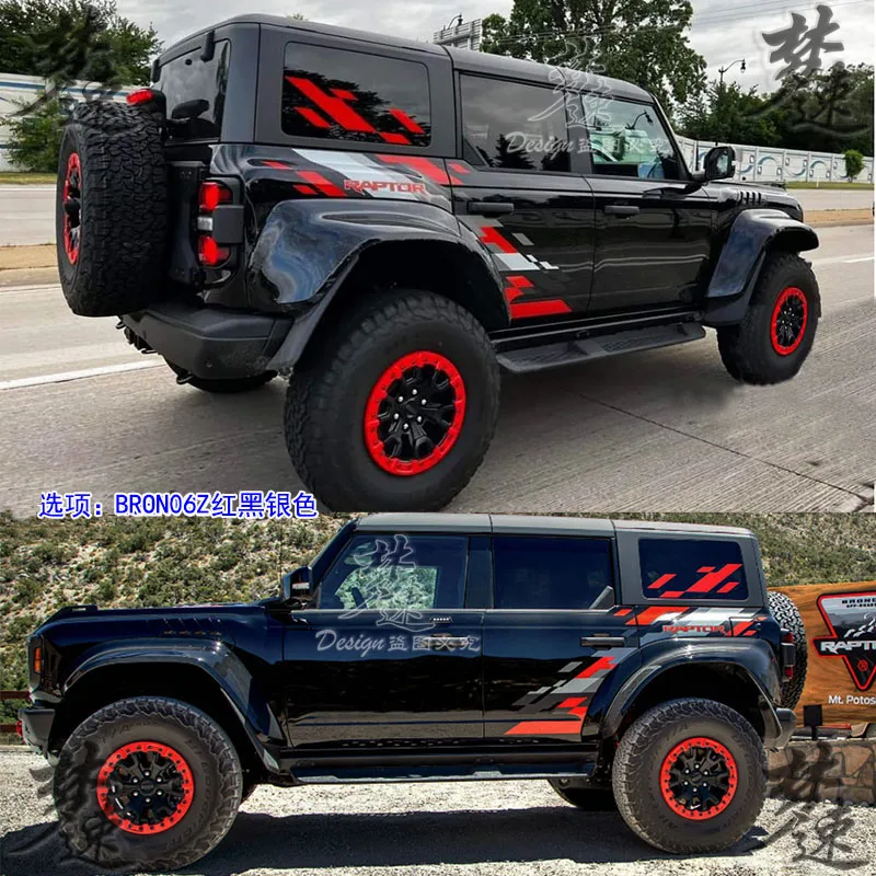 Car sticker FOR Ford BRONCO RAPTOR version with customized sporty exterior decoration Vinyl Decor accessories