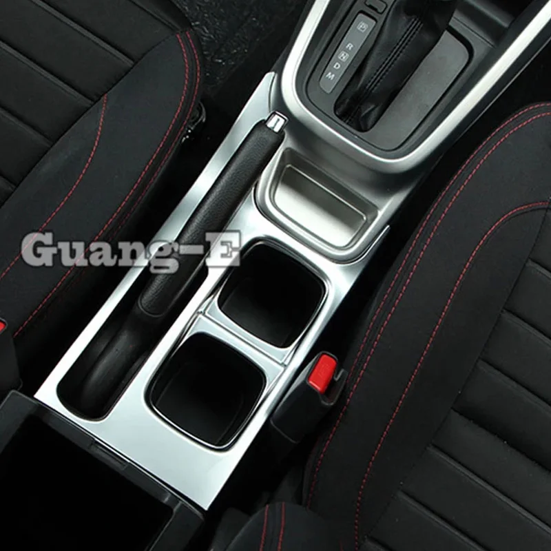 For Suzuki Vitara 2016 2017 2018 2019 ABS Silver Center Console Cup Holder Panel Trim Cover Interior Decorative Frame Sticker