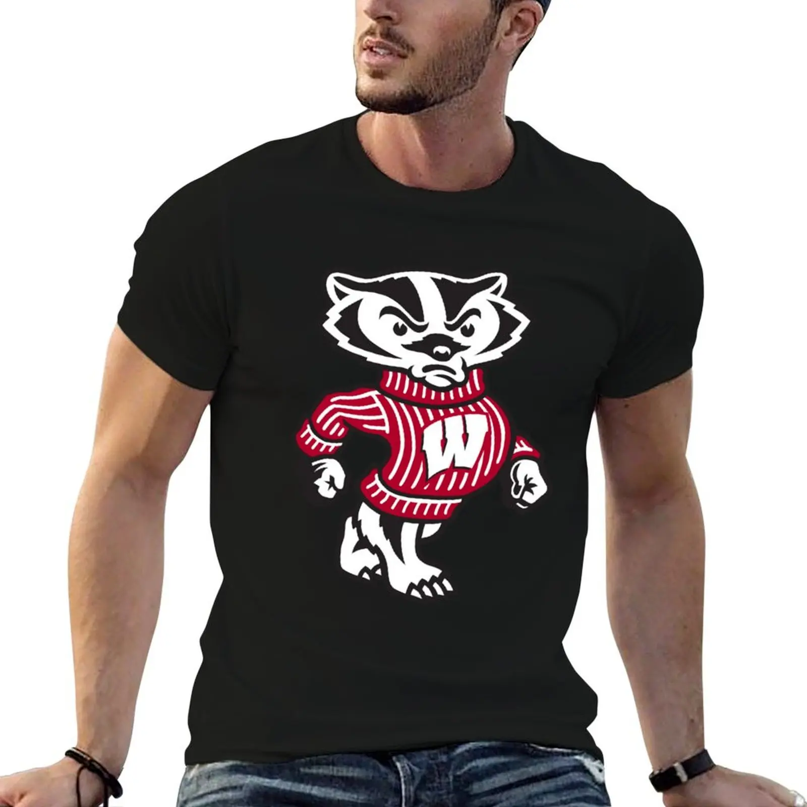 Bucky Badger T-Shirt Large Size Breathable Tee