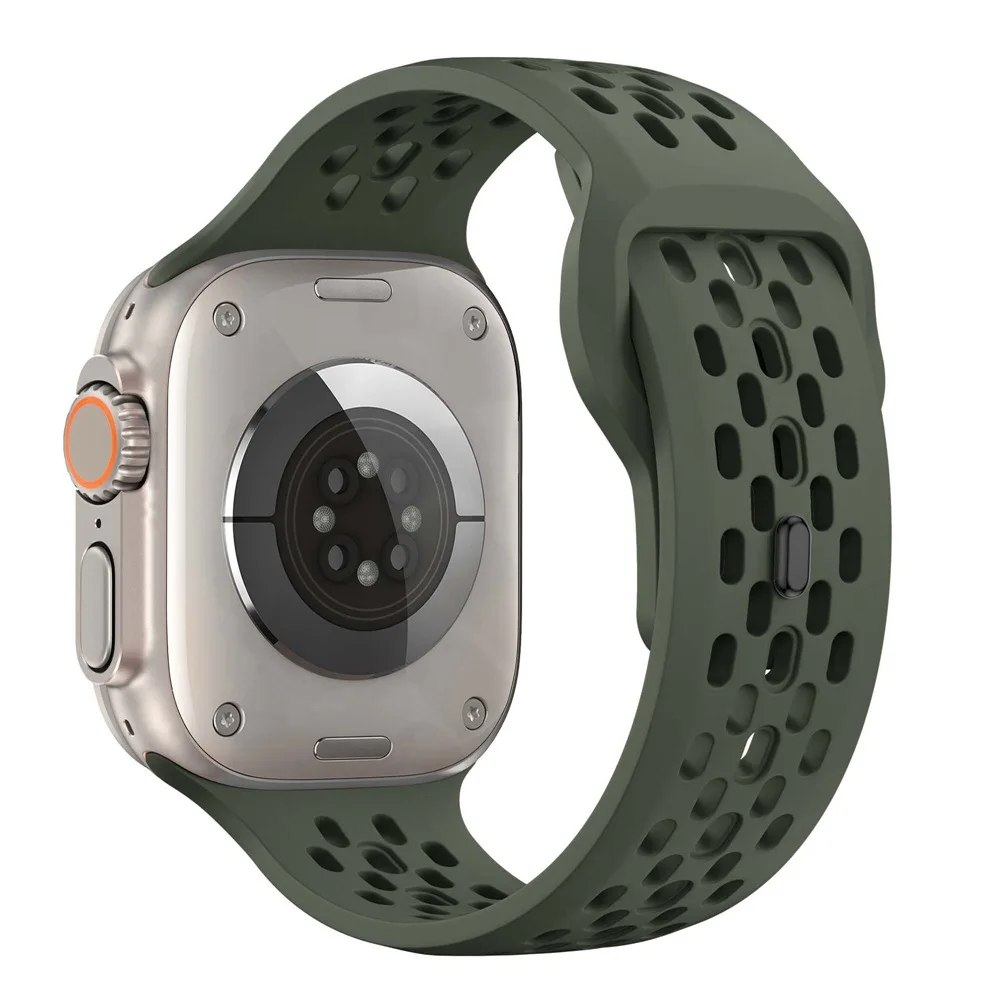 Atmungsaktives Silikonarmband für Apple Watch 49mm 46mm 45mm 44mm 42 41mm Sportarmband iWatch Ultra 12 11 10 9 8 7 6 SE3 Gürtel – Detail 37