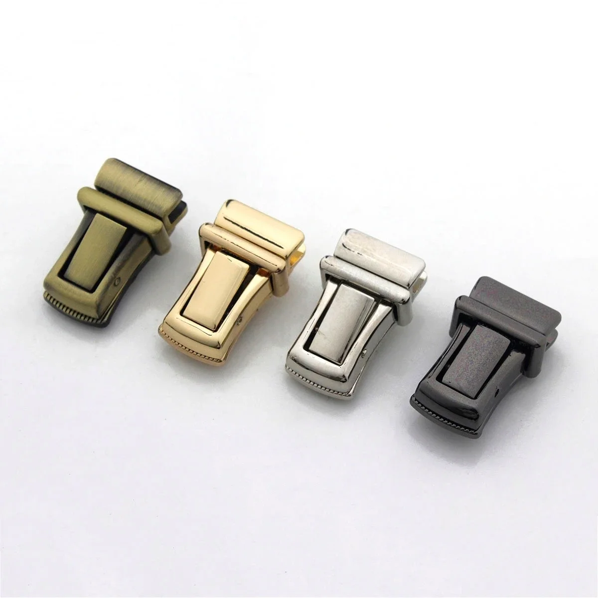 1piece Bag Lock Metal Push Press Lock Tongue Lock Closure Clasp Buckle for Leather Craft Bag Parts DIY Hardware Accessories