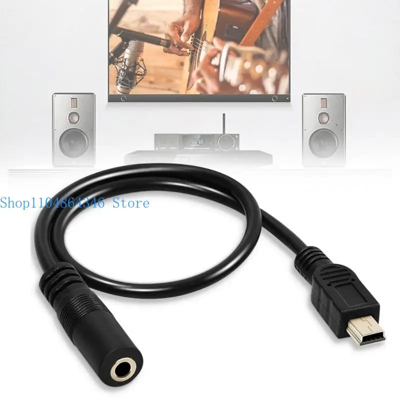 652F Mini 5Pin Male to 3.5mm Female Sound Adapter Cable for Musical Instrument Sound Equipment
