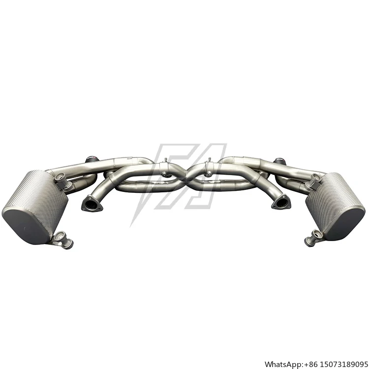 For  911/991.1GT3 4.0 2015-2018 Stainless Steel Exhaust Pipe Muffler Exhaust System Tail Section Electronic Exhaust Valve